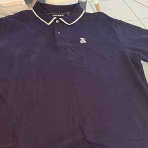 Psycho Bunny Dark Blue Polo with White Trim